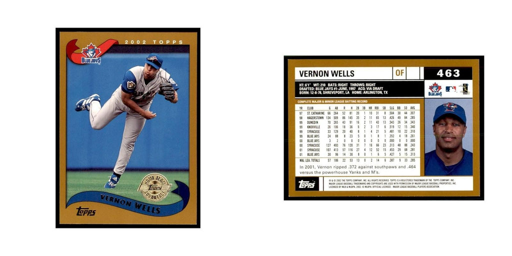 2002 Topps Home Team Advantage Vernon Wells Baseball Cards #463