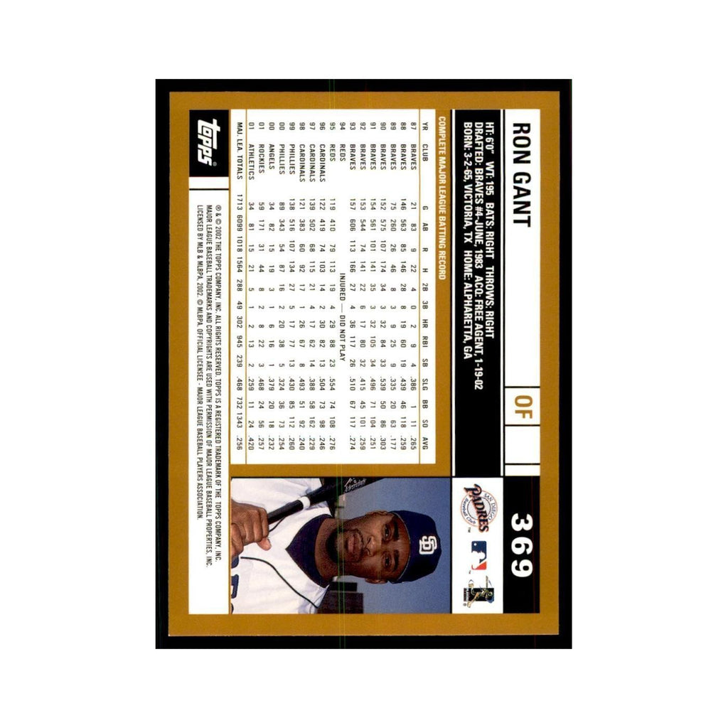 2002 Topps Home Team Advantage Ron Gant Baseball Cards #369