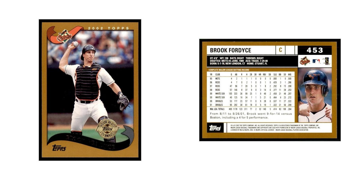 2002 Topps Home Team Advantage Brook Fordyce Baseball Cards #453