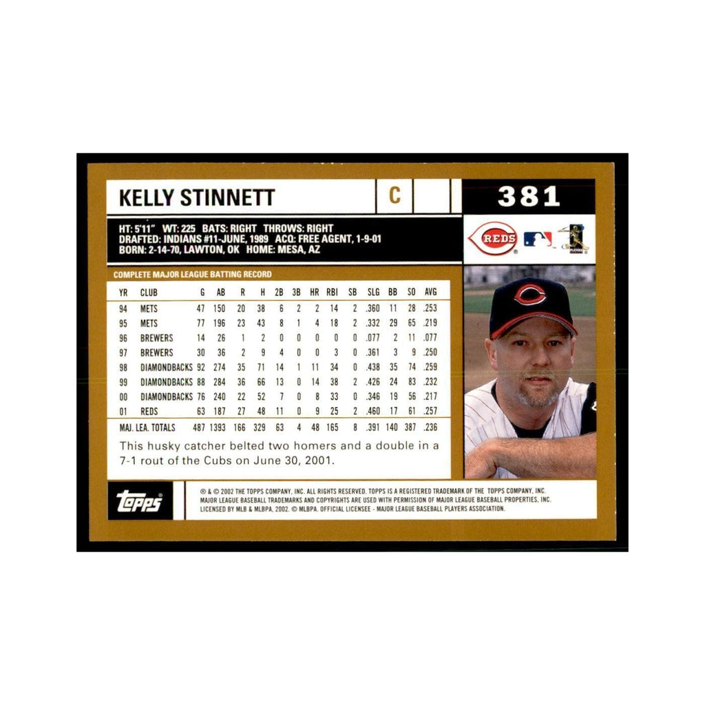 2002 Topps Home Team Advantage Kelly Stinnett Baseball Cards #381