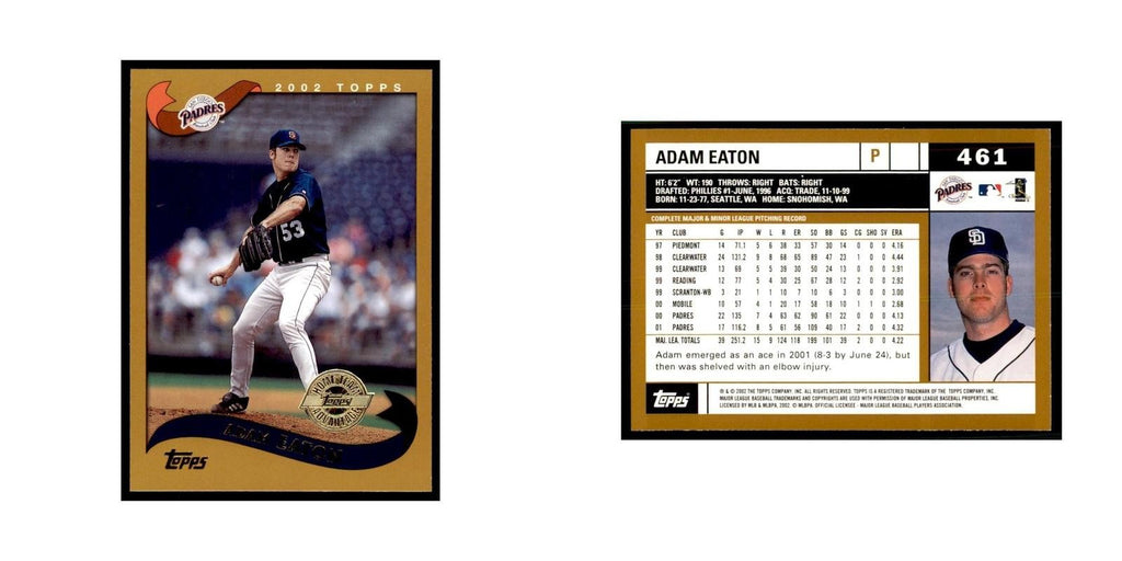2002 Topps Home Team Advantage Adam Eaton Baseball Cards #461