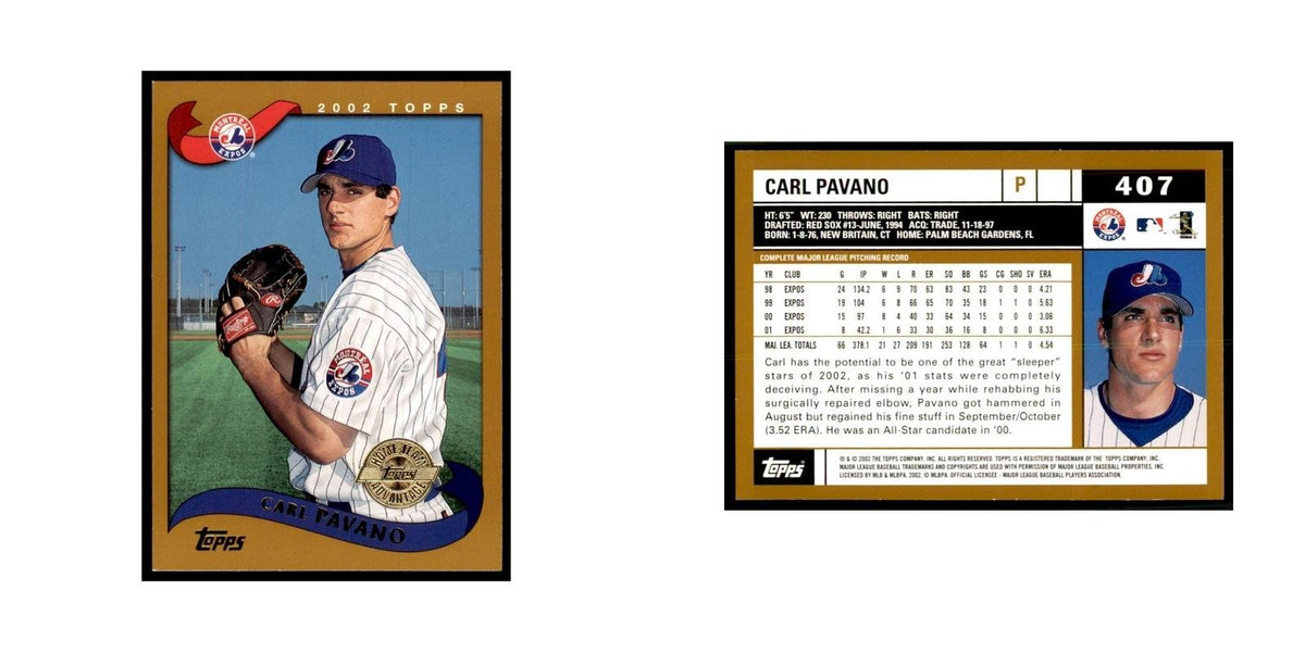2002 Topps Home Team Advantage Carl Pavano Baseball Cards #407
