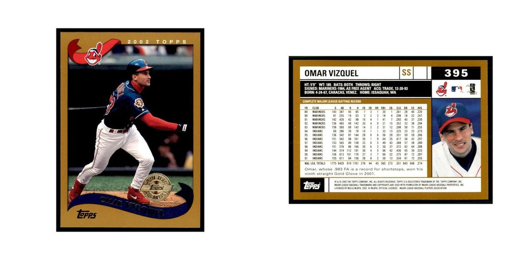 2002 Topps Home Team Advantage Omar Vizquel Baseball Cards #395