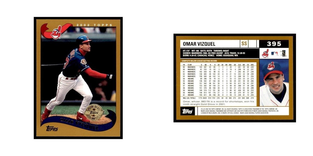 2002 Topps Home Team Advantage Omar Vizquel Baseball Cards #395