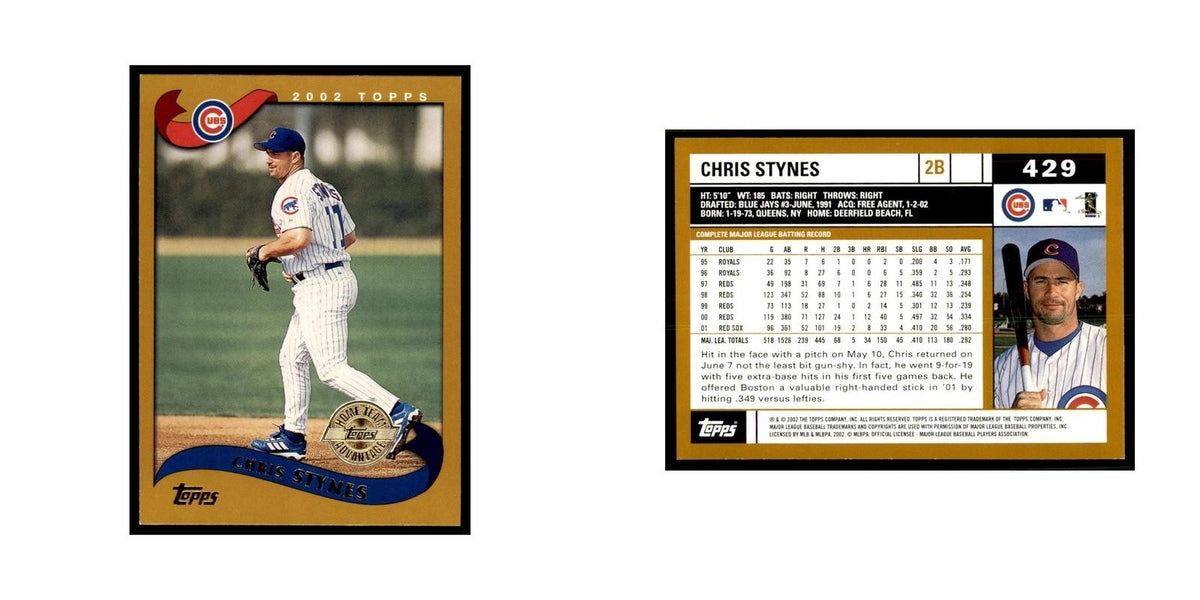 2002 Topps Home Team Advantage Chris Stynes Baseball Cards #429