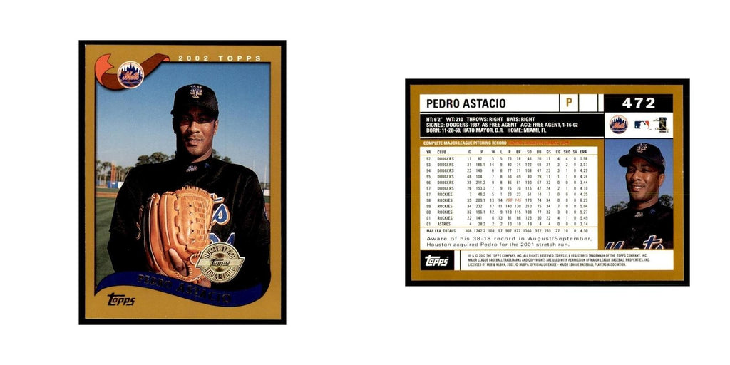 2002 Topps Home Team Advantage Pedro Astacio Baseball Cards #472