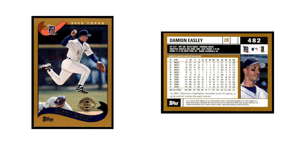2002 Topps Home Team Advantage Damion Easley Baseball Cards #482