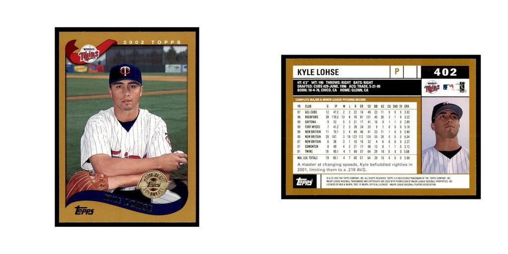 2002 Topps Home Team Advantage Kyle Lohse Baseball Cards #402