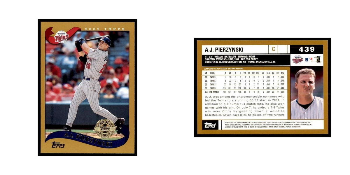 2002 Topps Home Team Advantage A.J. Pierzynski Baseball Cards #439