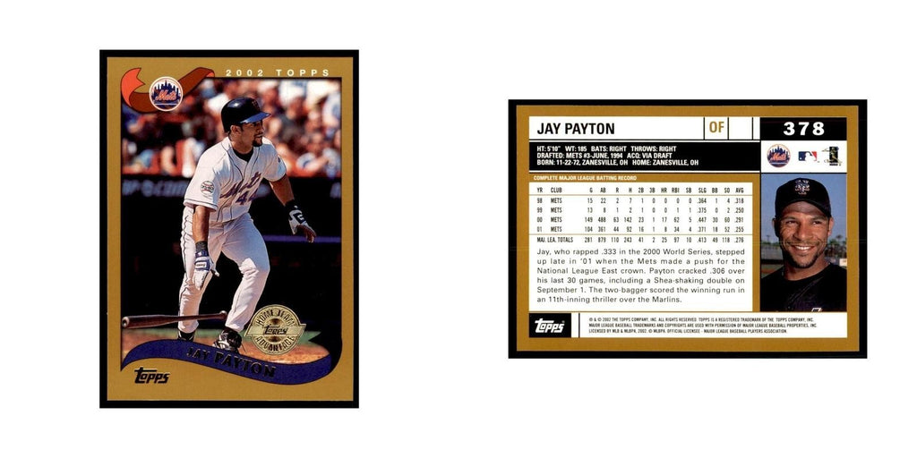 2002 Topps Home Team Advantage Jay Payton Baseball Cards #378