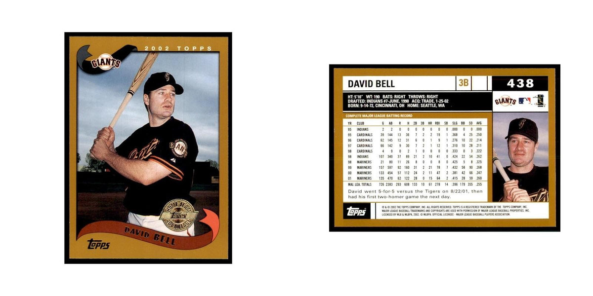 2002 Topps Home Team Advantage David Bell Baseball Cards #438