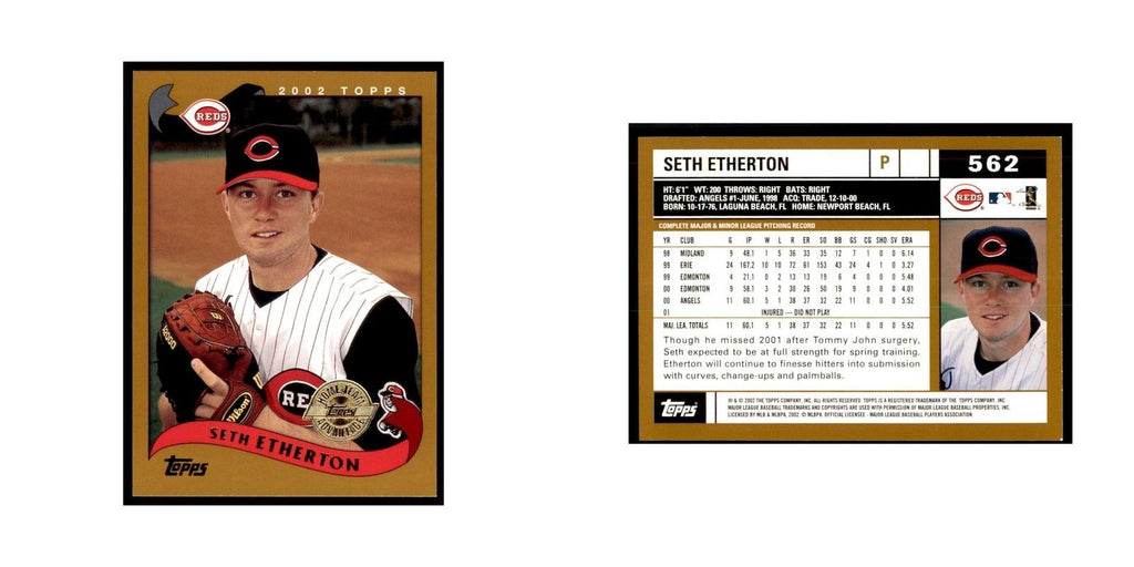 2002 Topps Home Team Advantage Seth Etherton Baseball Cards #562