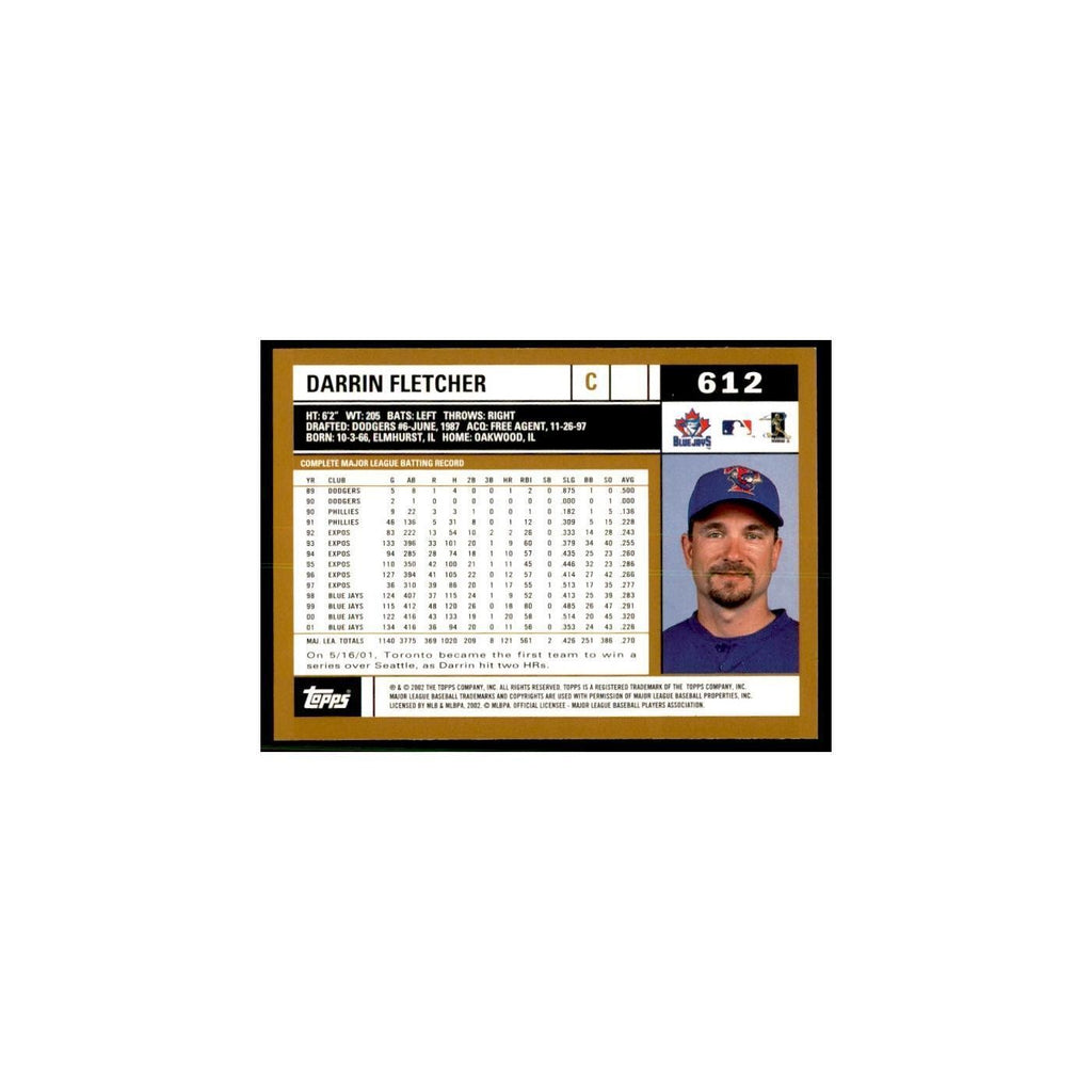2002 Topps Home Team Advantage Darrin Fletcher Baseball Cards #612