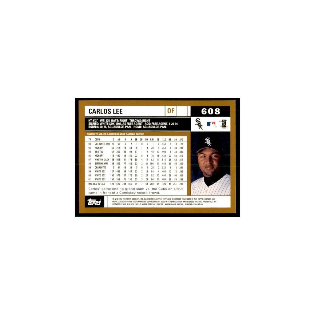 2002 Topps Home Team Advantage Carlos Lee Baseball Cards #608