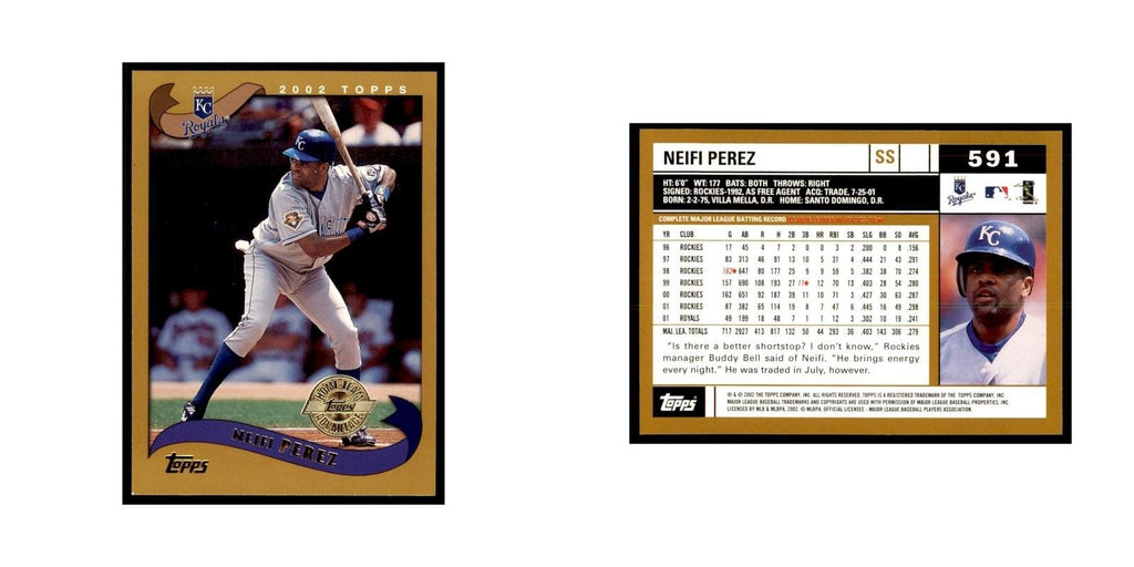 2002 Topps Home Team Advantage Neifi Perez Baseball Cards #591