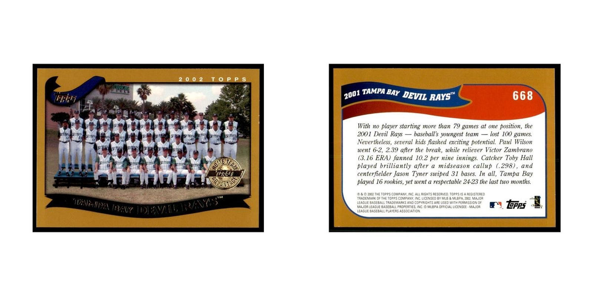 2002 Topps Home Team Advantage Tampa Bay Devil Rays Baseball Cards #668