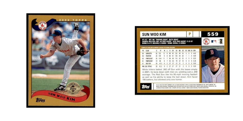 2002 Topps Home Team Advantage Sun Woo Kim Baseball Cards #559