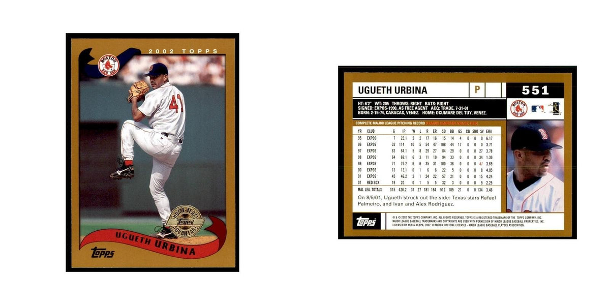 2002 Topps Home Team Advantage Ugueth Urbina Baseball Cards #551