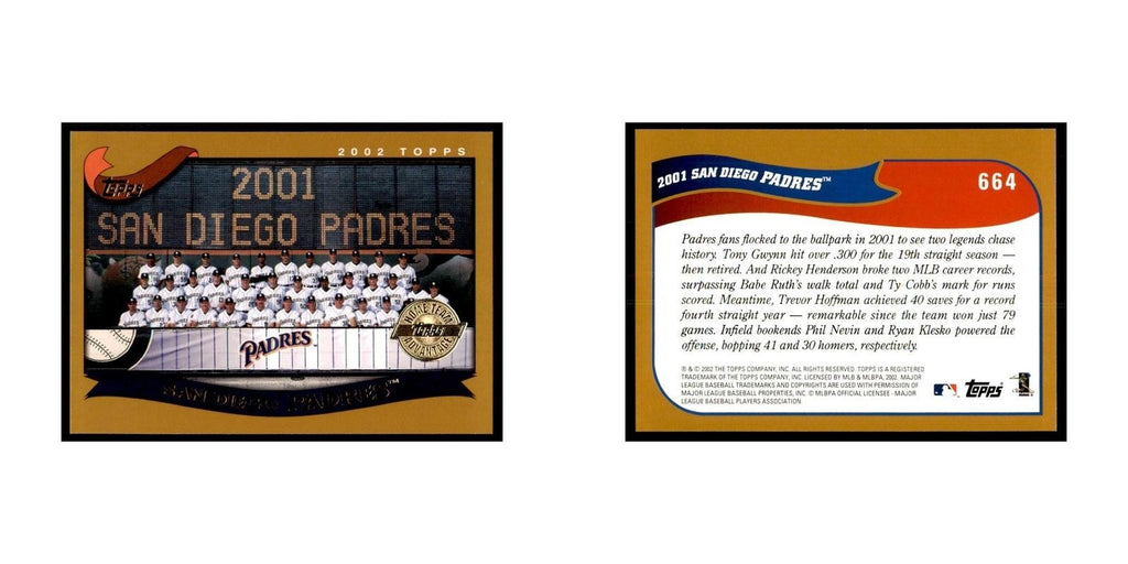 2002 Topps Home Team Advantage Trevor Hoffman Baseball Cards #664
