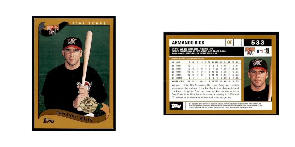2002 Topps Home Team Advantage Armando Rios Baseball Cards #533
