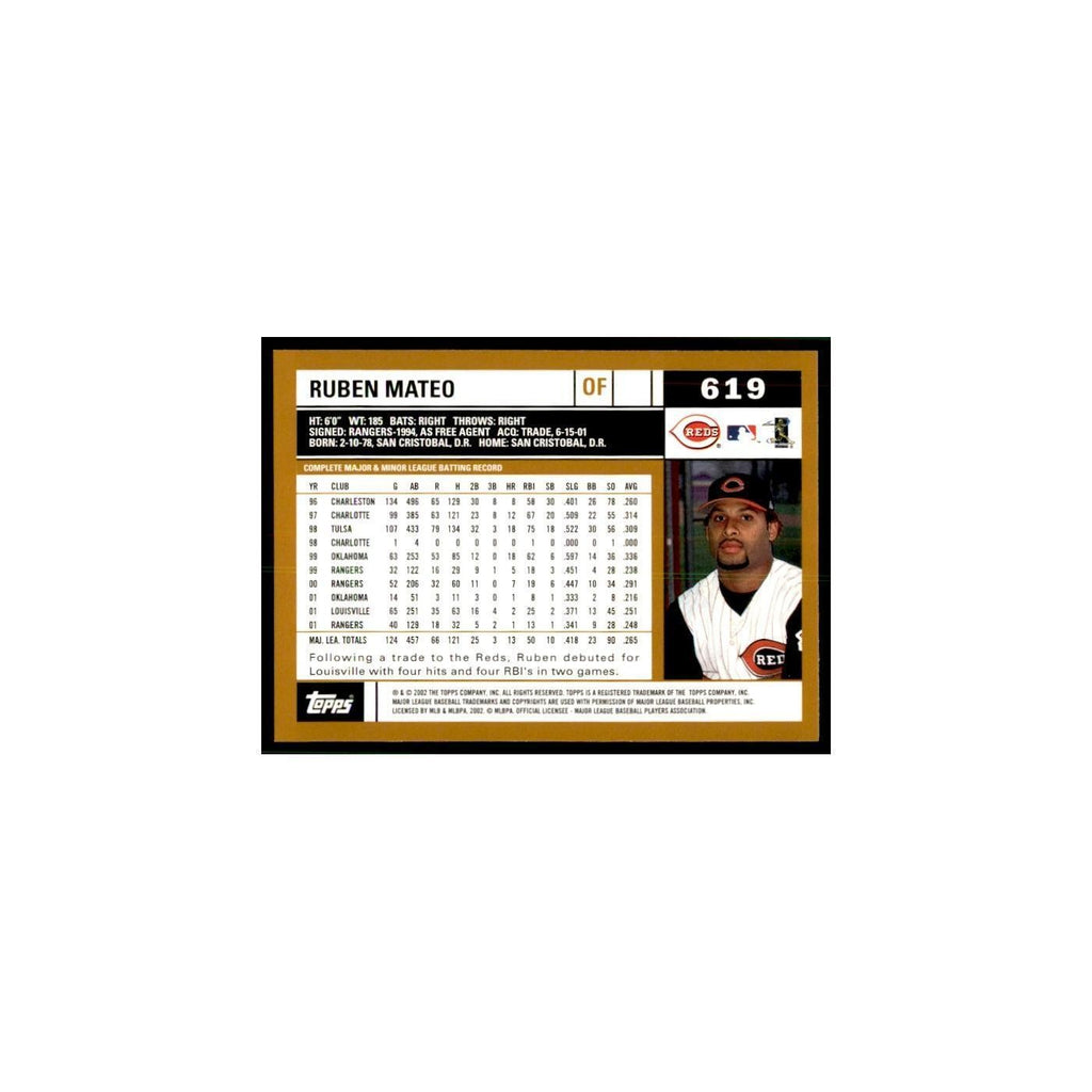2002 Topps Home Team Advantage Ruben Mateo Baseball Cards #619