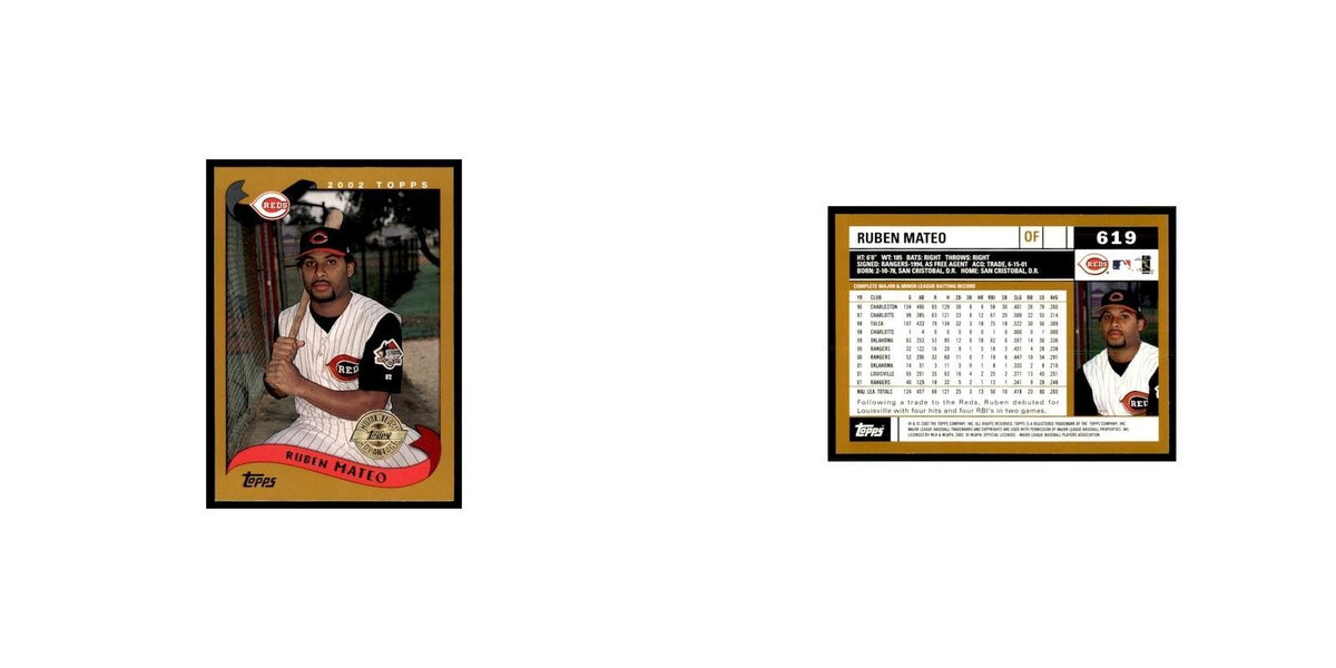 2002 Topps Home Team Advantage Ruben Mateo Baseball Cards #619