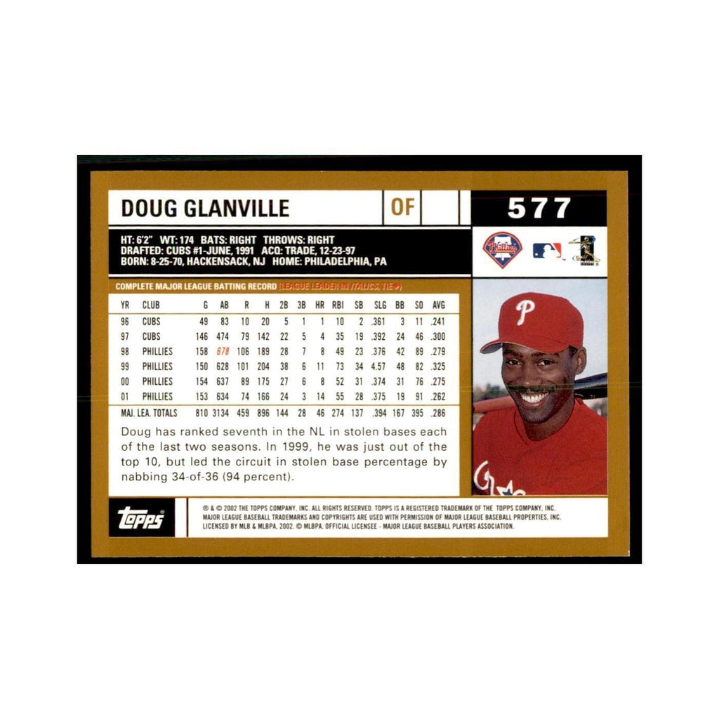 2002 Topps Home Team Advantage Doug Glanville Baseball Cards #577