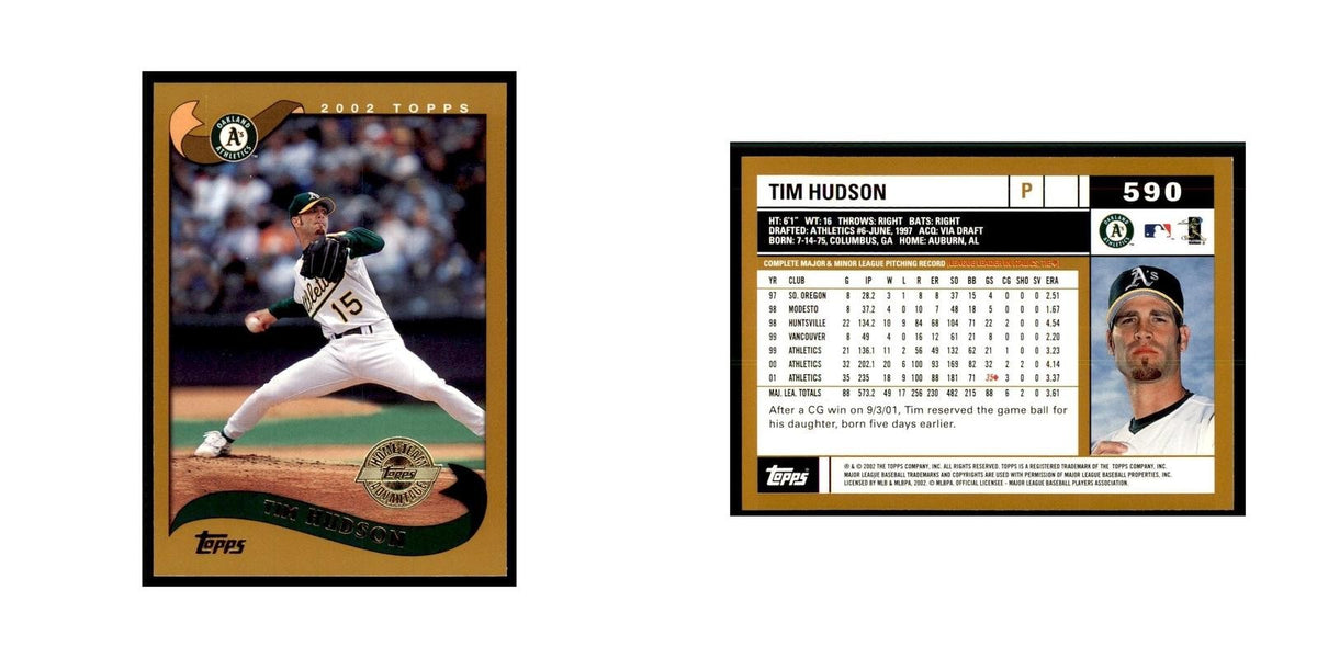 2002 Topps Home Team Advantage Tim Hudson Baseball Cards #590