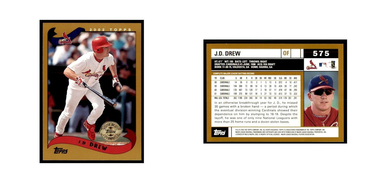 2002 Topps Home Team Advantage J.D. Drew Baseball Cards #575