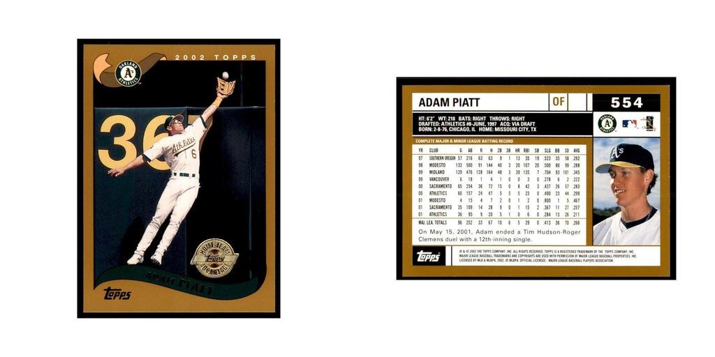2002 Topps Home Team Advantage Adam Piatt Baseball Cards #554