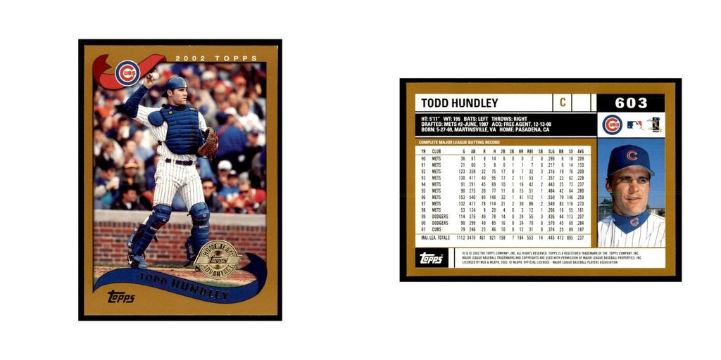 2002 Topps Home Team Advantage Todd Hundley Baseball Cards #603