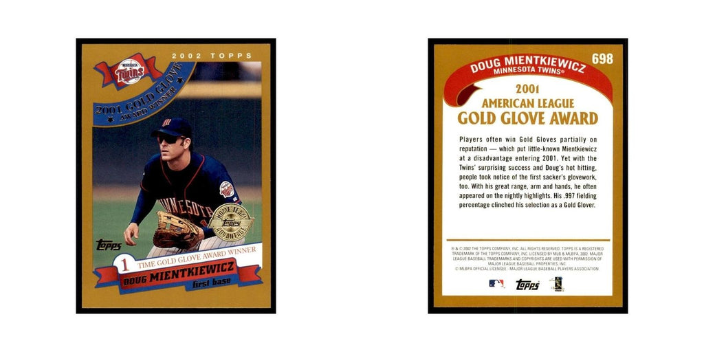 2002 Topps Home Team Advantage Doug Mientkiewicz Baseball Cards #698
