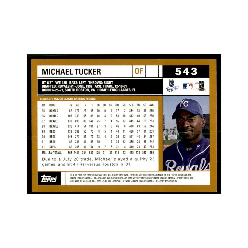 2002 Topps Home Team Advantage Michael Tucker Baseball Cards #543