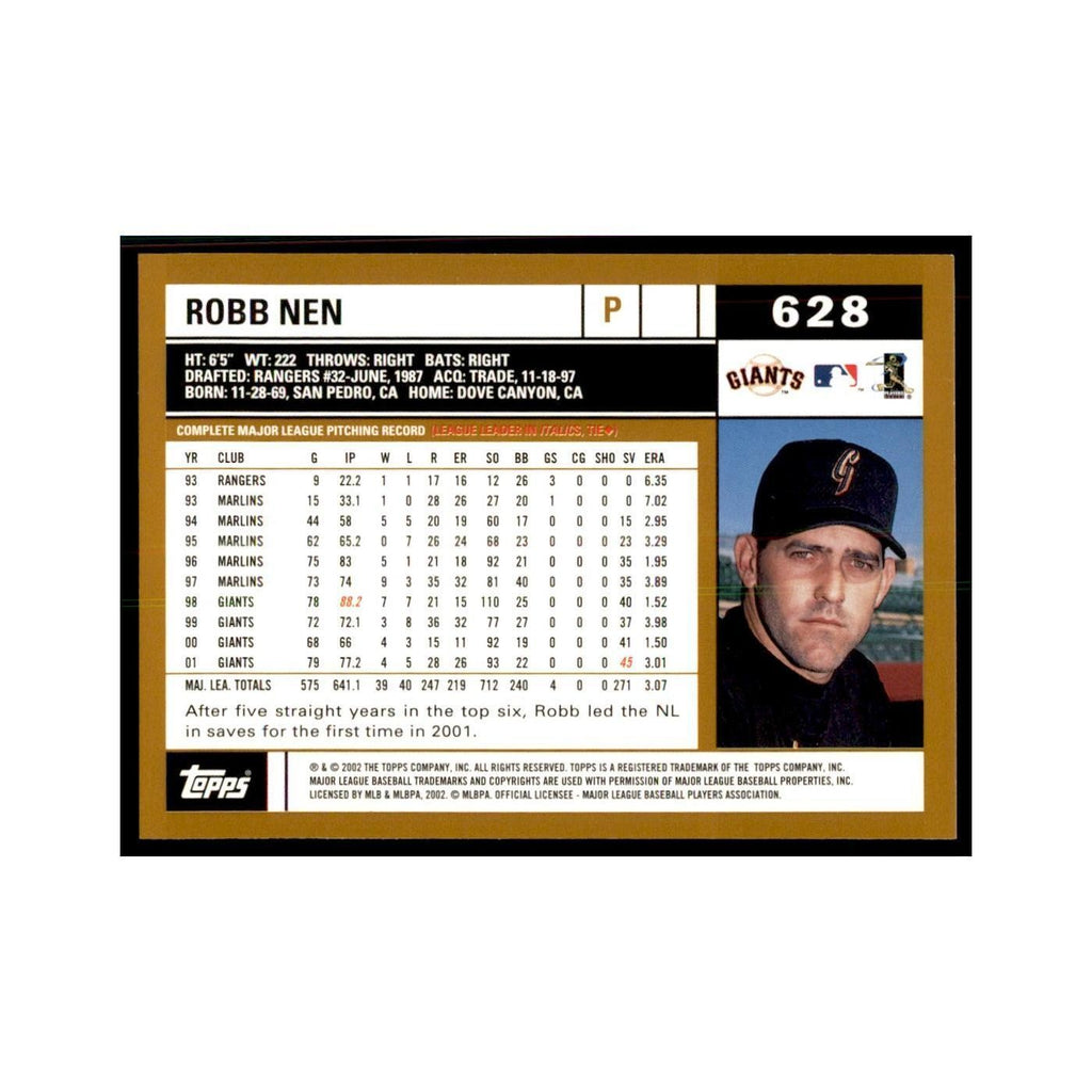 2002 Topps Home Team Advantage Robb Nen Baseball Cards #628