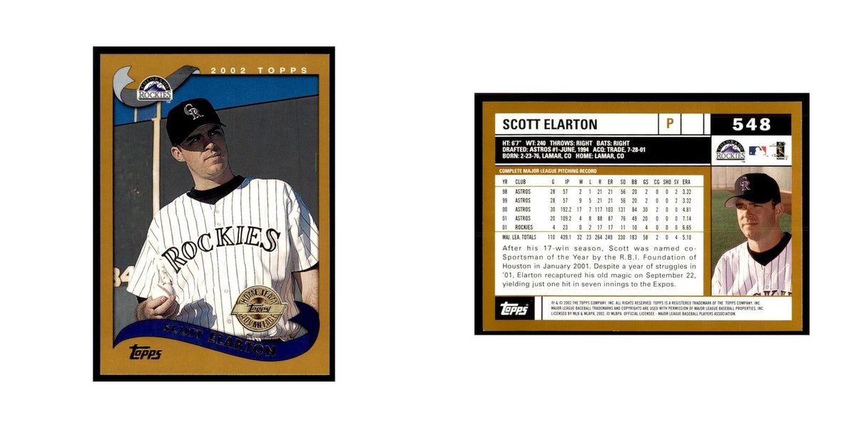 2002 Topps Home Team Advantage Scott Elarton Baseball Cards #548