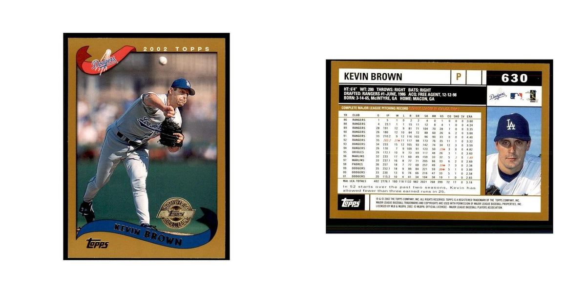 2002 Topps Home Team Advantage Kevin Brown Baseball Cards #630