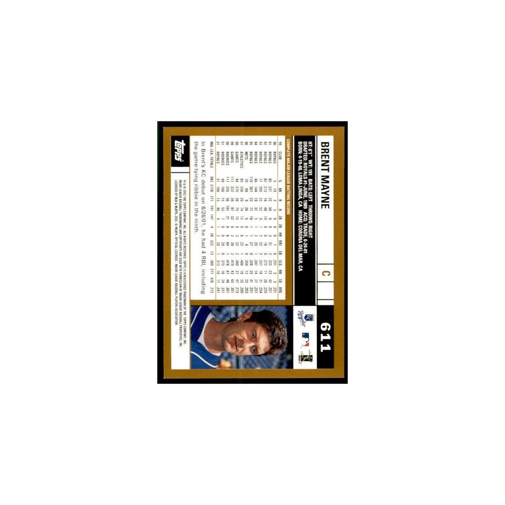 2002 Topps Home Team Advantage Brent Mayne Baseball Cards #611