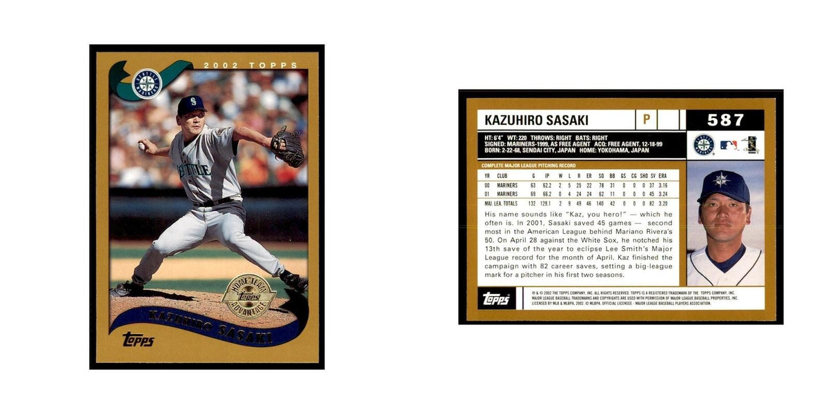 2002 Topps Home Team Advantage Kazuhiro Sasaki Baseball Cards #587