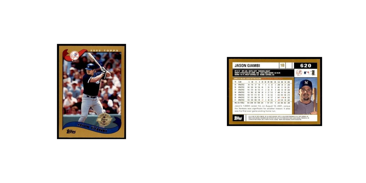 2002 Topps Home Team Advantage Jason Giambi Baseball Cards #620