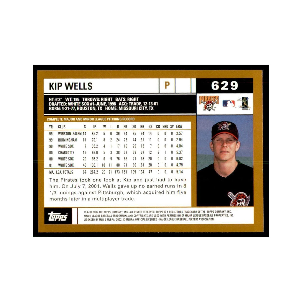 2002 Topps Home Team Advantage Kip Wells Baseball Cards #629