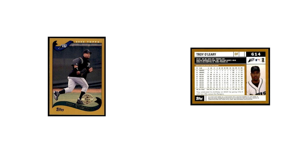2002 Topps Home Team Advantage Troy O'Leary Baseball Cards #614