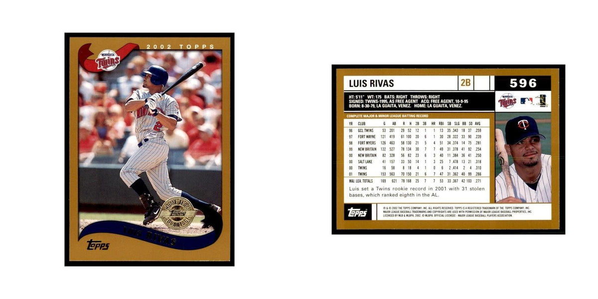 2002 Topps Home Team Advantage Luis Rivas Baseball Cards #596