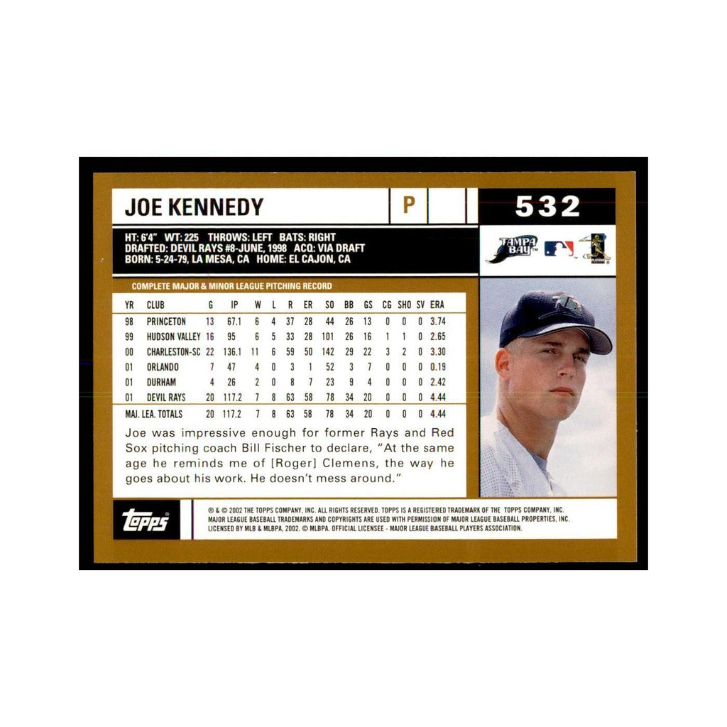 2002 Topps Home Team Advantage Joe Kennedy Baseball Cards #532