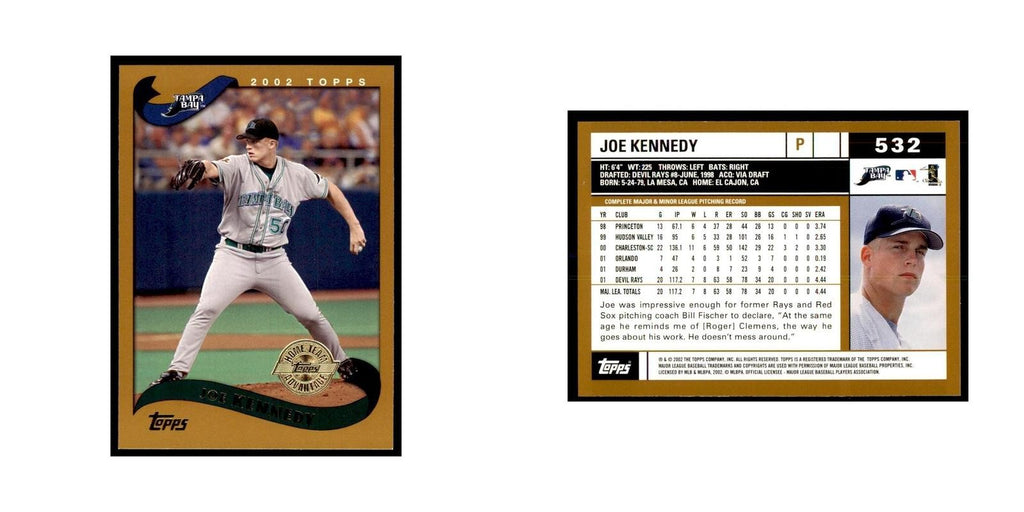2002 Topps Home Team Advantage Joe Kennedy Baseball Cards #532