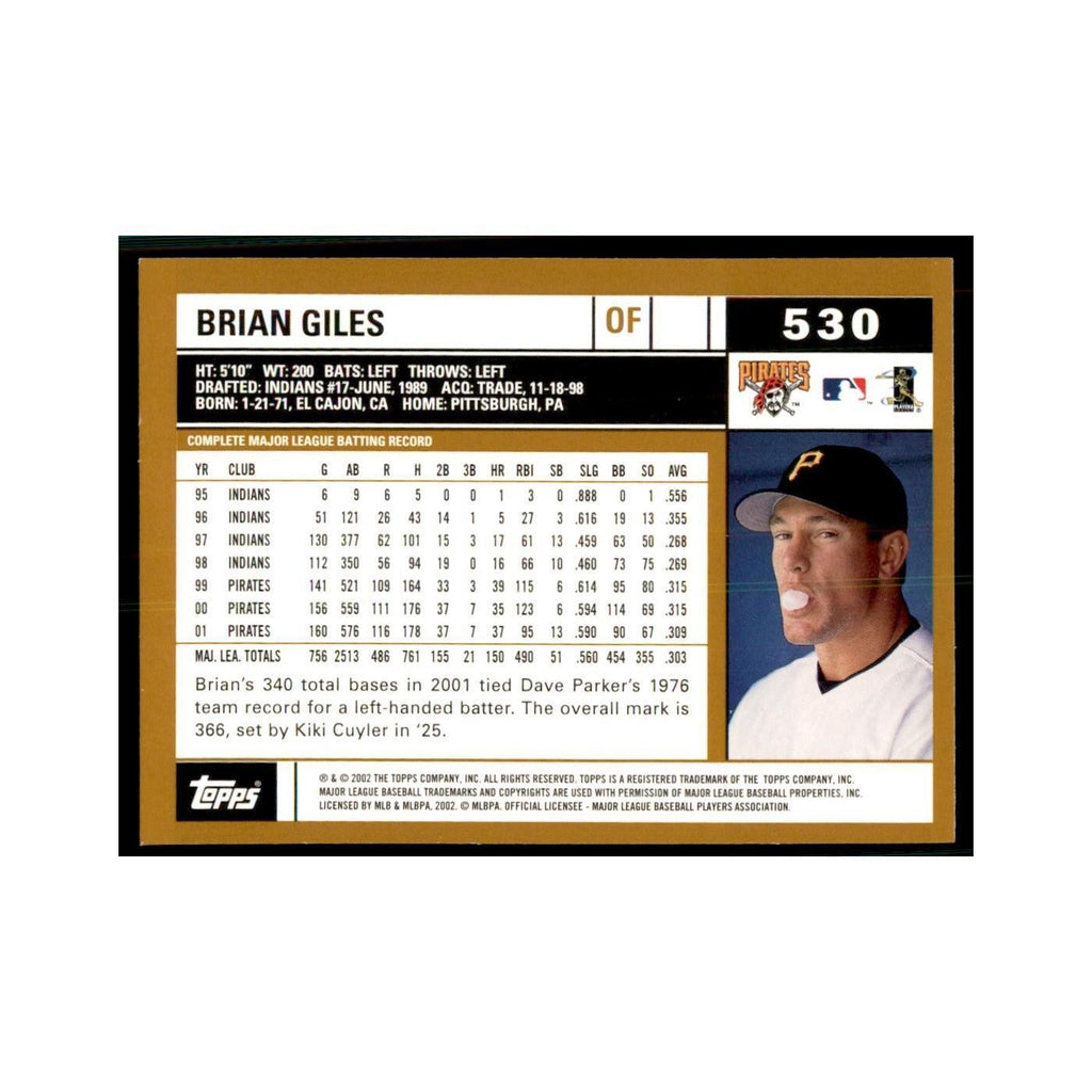 2002 Topps Home Team Advantage Brian Giles Baseball Cards #530