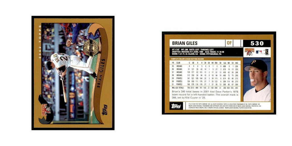 2002 Topps Home Team Advantage Brian Giles Baseball Cards #530