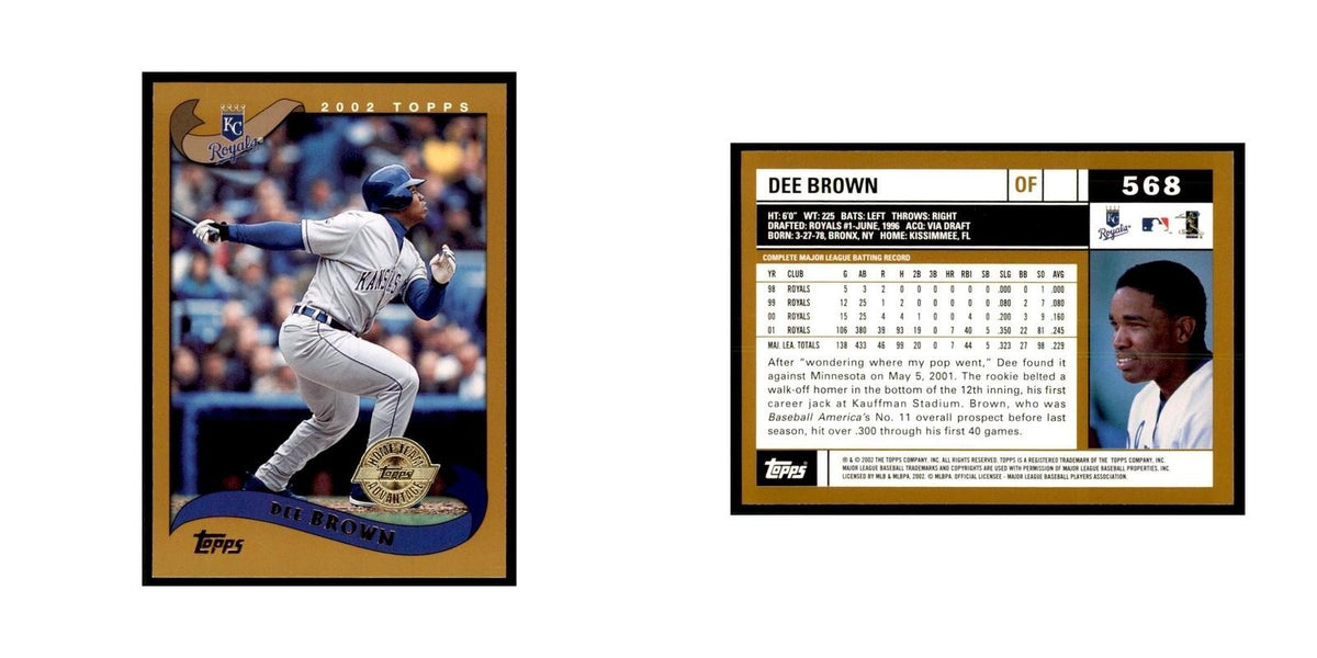 2002 Topps Home Team Advantage Dee Brown Baseball Cards #568