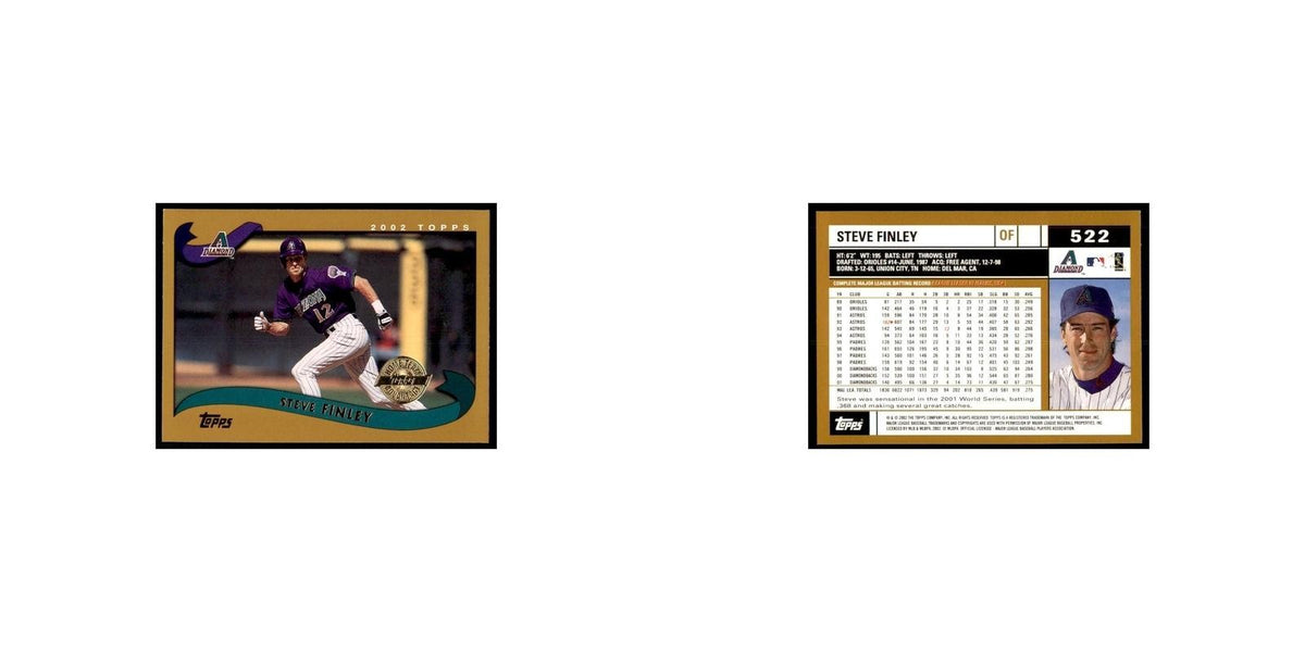 2002 Topps Home Team Advantage Steve Finley Baseball Cards #522
