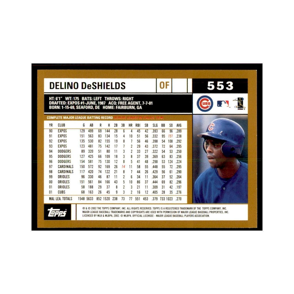 2002 Topps Home Team Advantage Delino Deshields Baseball Cards #553