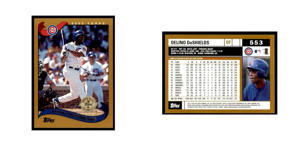2002 Topps Home Team Advantage Delino Deshields Baseball Cards #553